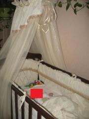 Деревянная кроватка Верес Соня ЛД7 со всеми «принадлежностями»    