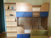 Двухэтажная (двухъярусная) детская кровать + шкаф